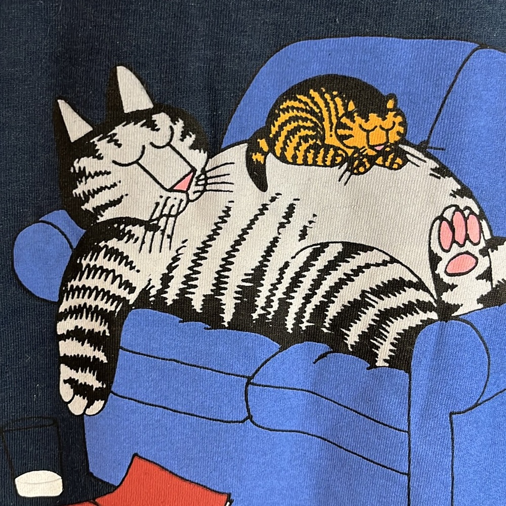 🔥 NWT Dadcat Genuine B. Kliban Cat TEE SHIRT Men’s M Combed Cotton Crazy Shirts - Picture 11 of 16